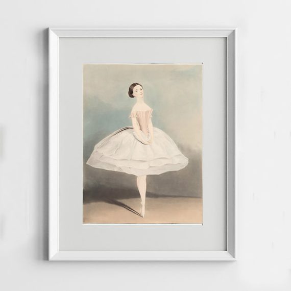 Vintage Ballerina Print