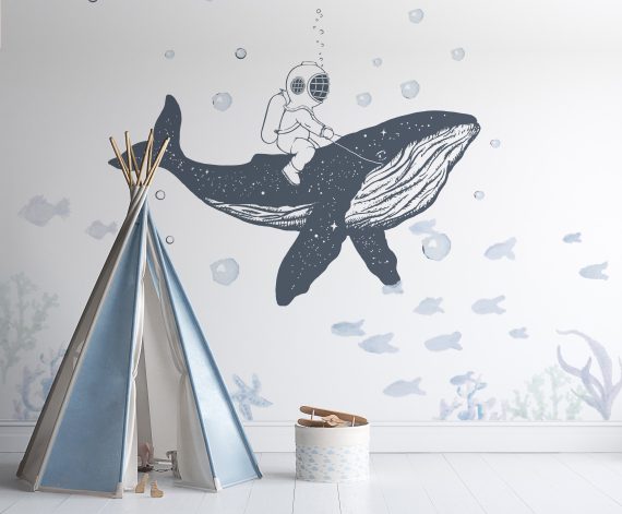 Under the Sea Spaceman Wallpaper