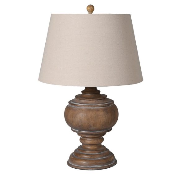Turned Table Lamp with Shade